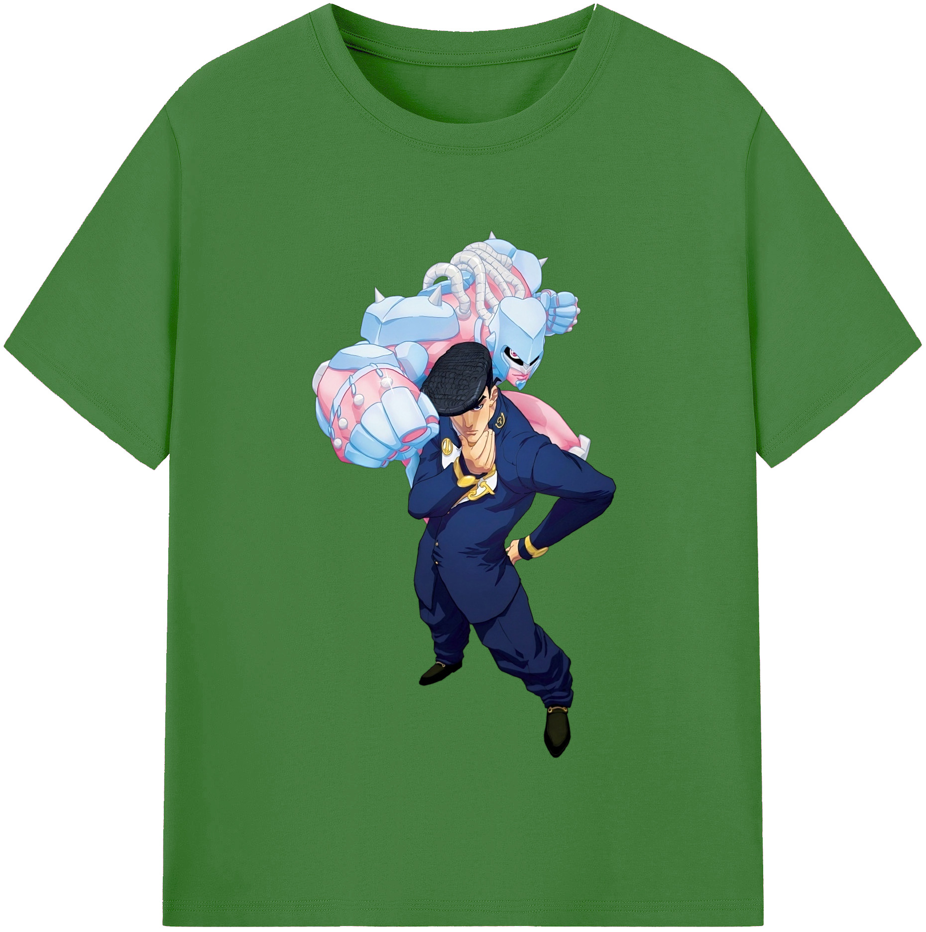 （画像用） ジョジョの奇妙な冒険 ひがしかた じょうすけ JoJo's Bizarre Adventure Higashikata Josuke レディースカジュアルプリントTシャツ（綿100％）